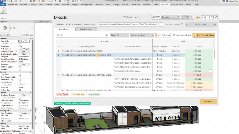IDS4Revit Human-readable specifications